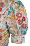 TOP AZUL FLORES | MOD. VERA | Tienda online de moda femenina de autor