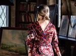 TOP TERCIOPELO FLORES BURDEOS | MOD. LUCIA BURDEOS | Tienda online de moda femenina de autor