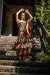 FALDA VOLANTES BORDADA | MOD. CAMPANERA | Tienda online de moda femenina de autor