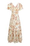 VESTIDO VOLANTE FLORES | MOD. SALOMÉ BEIGE | Tienda online de moda femenina de autor