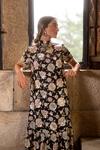 VESTIDOS LARGO FLORES NEGRO | MOD. CELIA  | Tienda online de moda femenina de autor