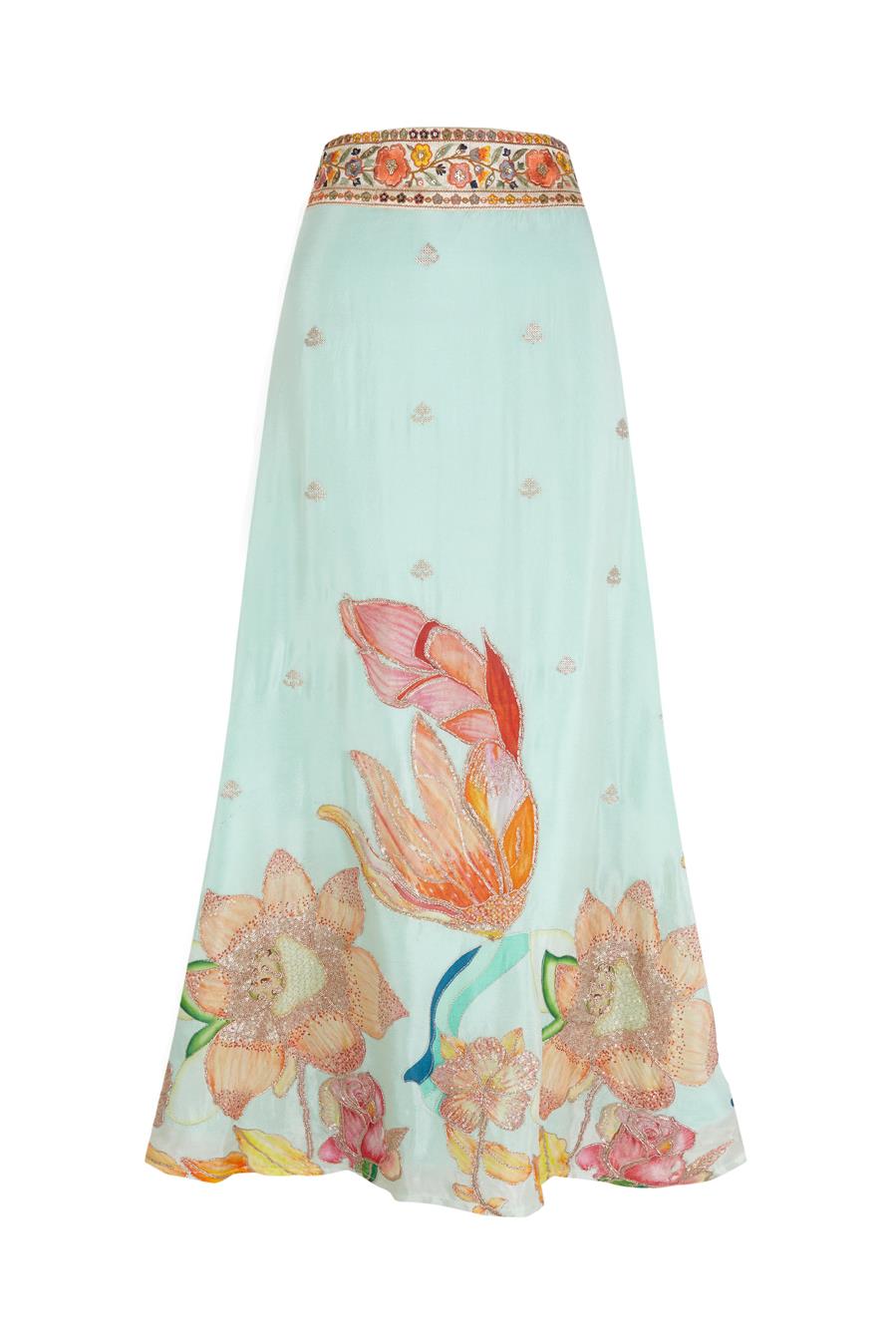 FALDA LARGA FLOR | MOD. OLA | Tienda online de moda femenina de autor