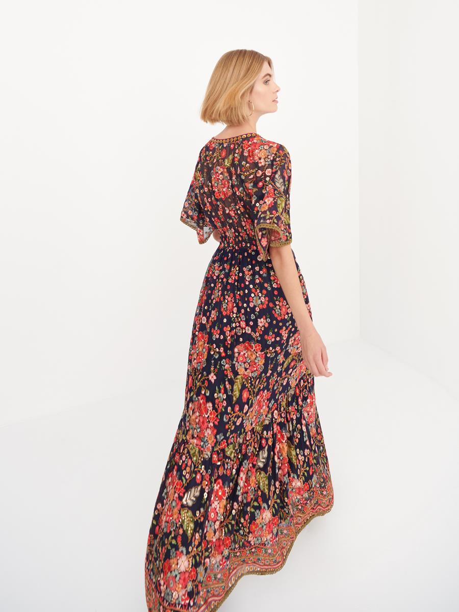 VESTIDO AZUL MARINO | MOD. CARMEN BLUE MARINE | Tienda online de moda femenina de autor