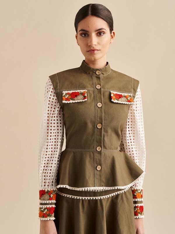 RUFFLE OVERSHIRT | MOD. ALAIA