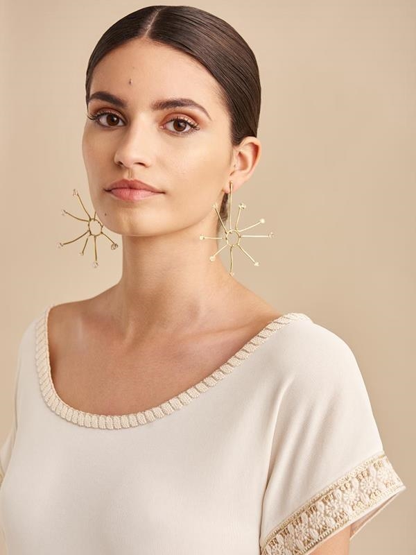 ASYMMETRIC  ECRU TOP | MOD. MUXICA