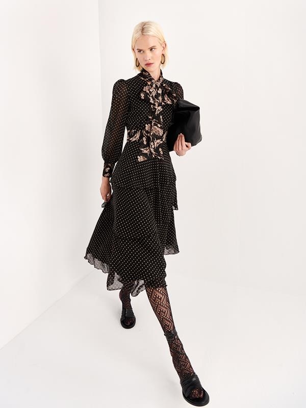 RUFFLED POLKA DOT DRESS | MOD. CARINA