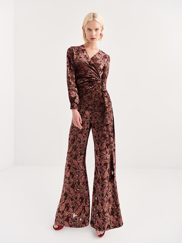 PRINT VELVET TROUSERS | MOD. ROMEO 