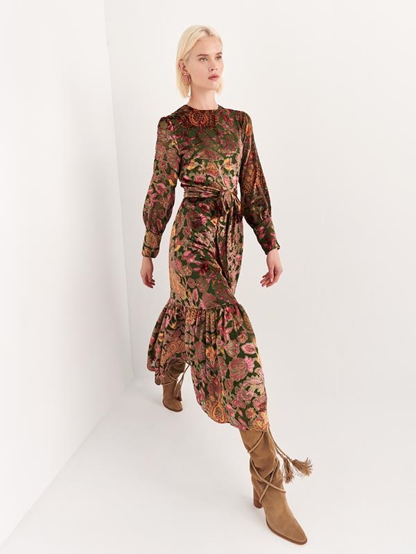 FLORAL VELVET DRESS | MOD. SALOMON 