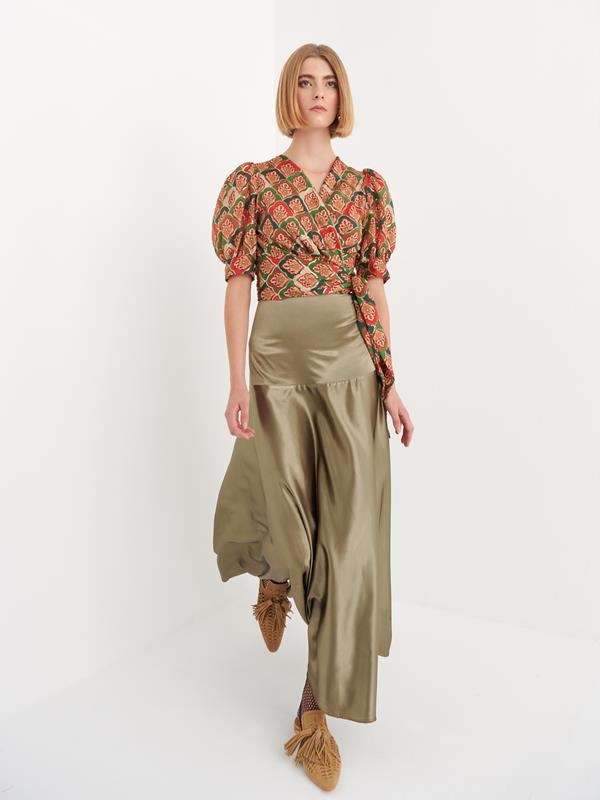 LONG GREEN SKIRT | MOD.DANIELA