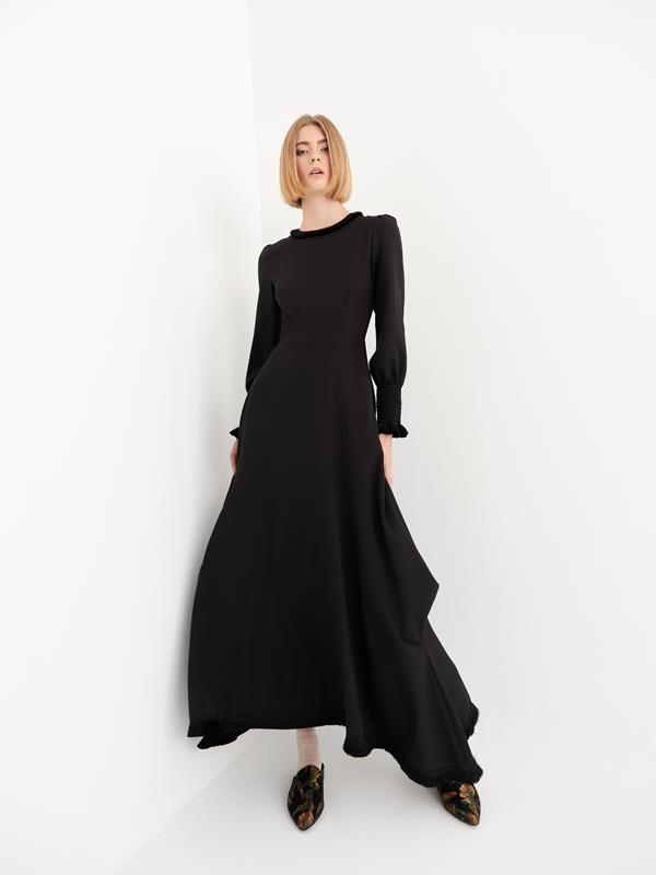 VESTIDO LARGO NEGRO | MOD. HEKIMA | Tienda online de moda femenina de autor