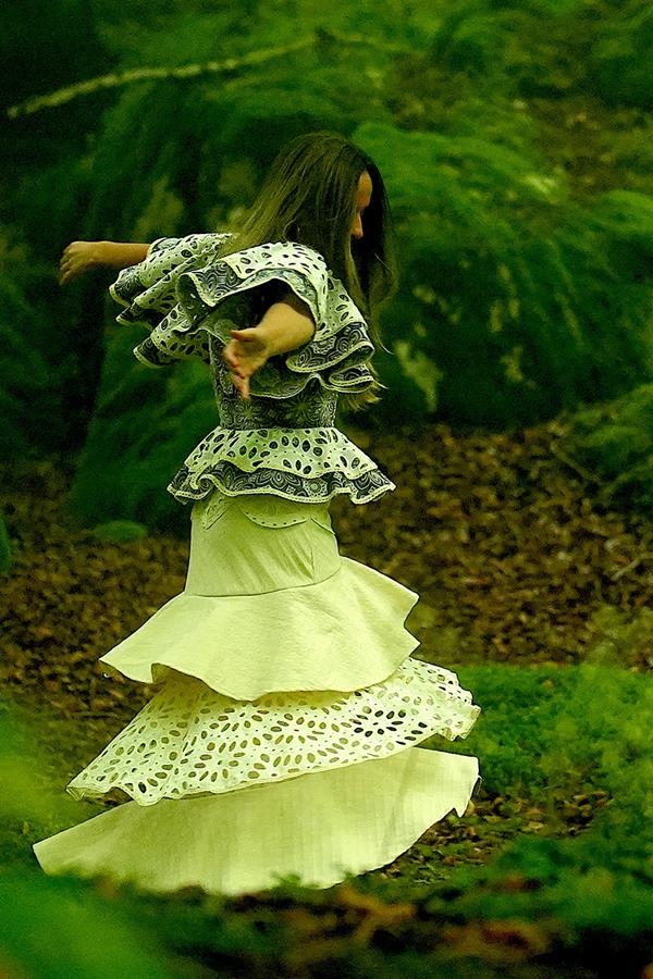 FALDA VOLANTES  | MOD. URKIOLA | Tienda online de moda femenina de autor