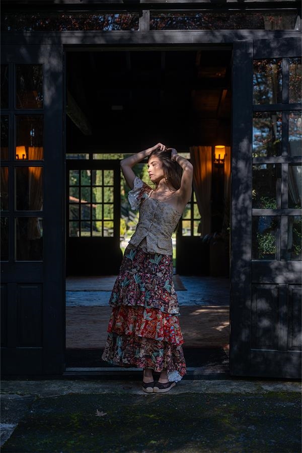 FALDA VOLANTES  | MOD. FAROLERA | Tienda online de moda femenina de autor
